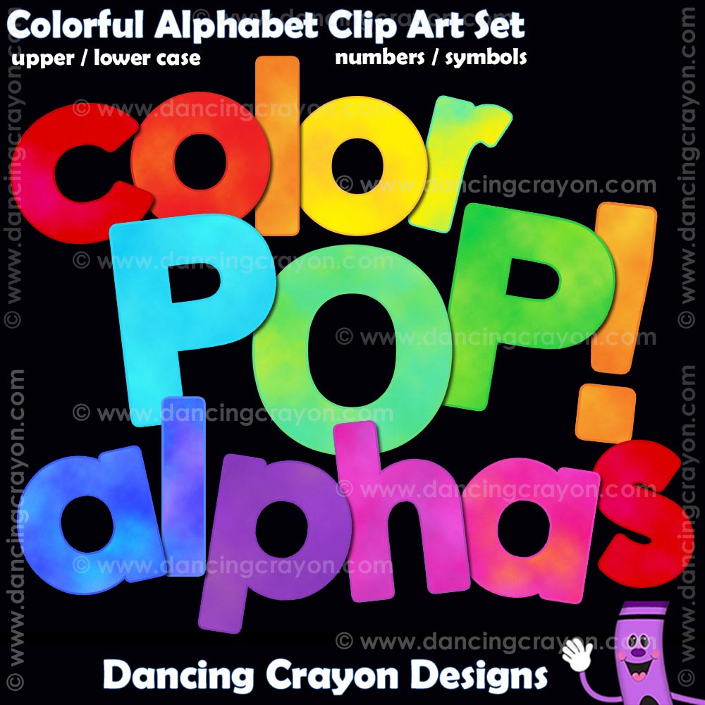 colorful alphabet clip art